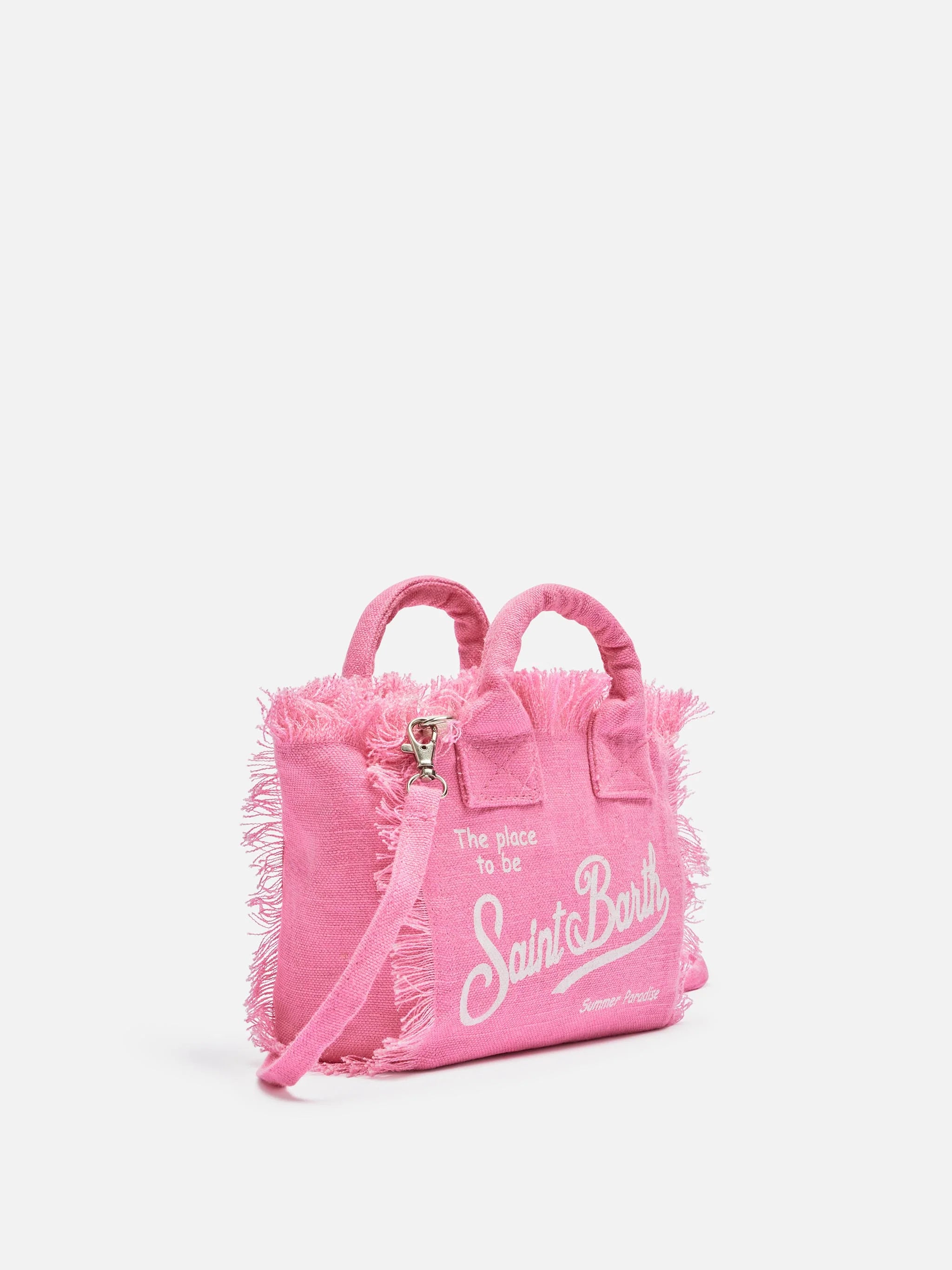 PORTO SEGRETO® - BORSA DA MARE MINI IN LINO FUCSIA