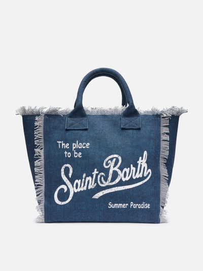 PORTO SEGRETO® - BORSA DA MARE IN COTONE BLU SCURO