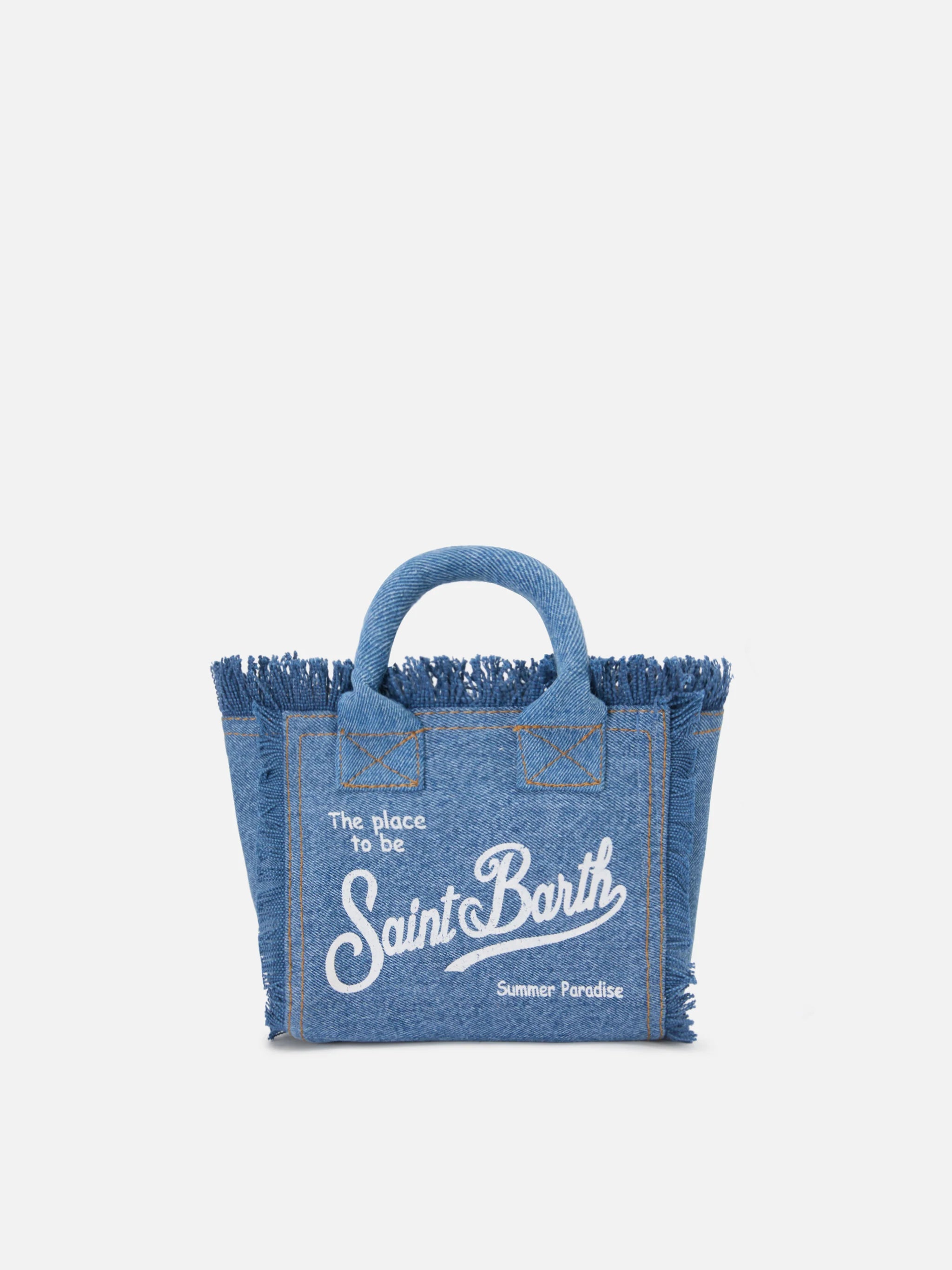 PORTO SEGRETO® - BORSA DA MARE MINI IN DENIM JEANS