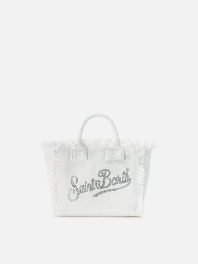 PORTO SEGRETO® - BORSA DA MARE MINI IN CANVAS BIANCA
