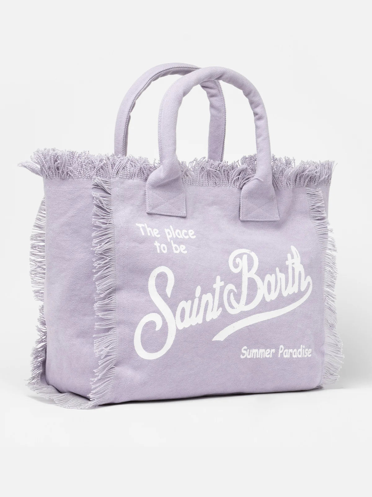 PORTO SEGRETO® - BORSA DA MARE IN COTONE LILLA VANITY