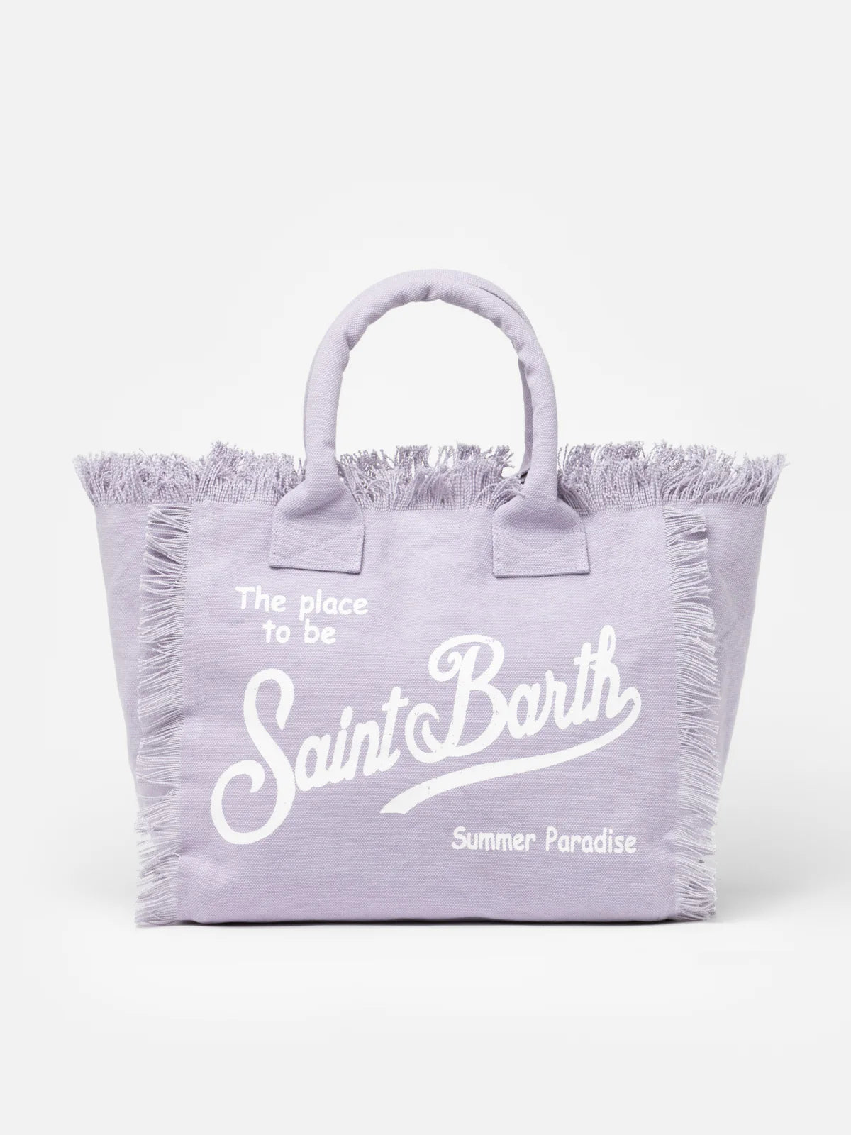 PORTO SEGRETO® - BORSA DA MARE IN COTONE LILLA VANITY