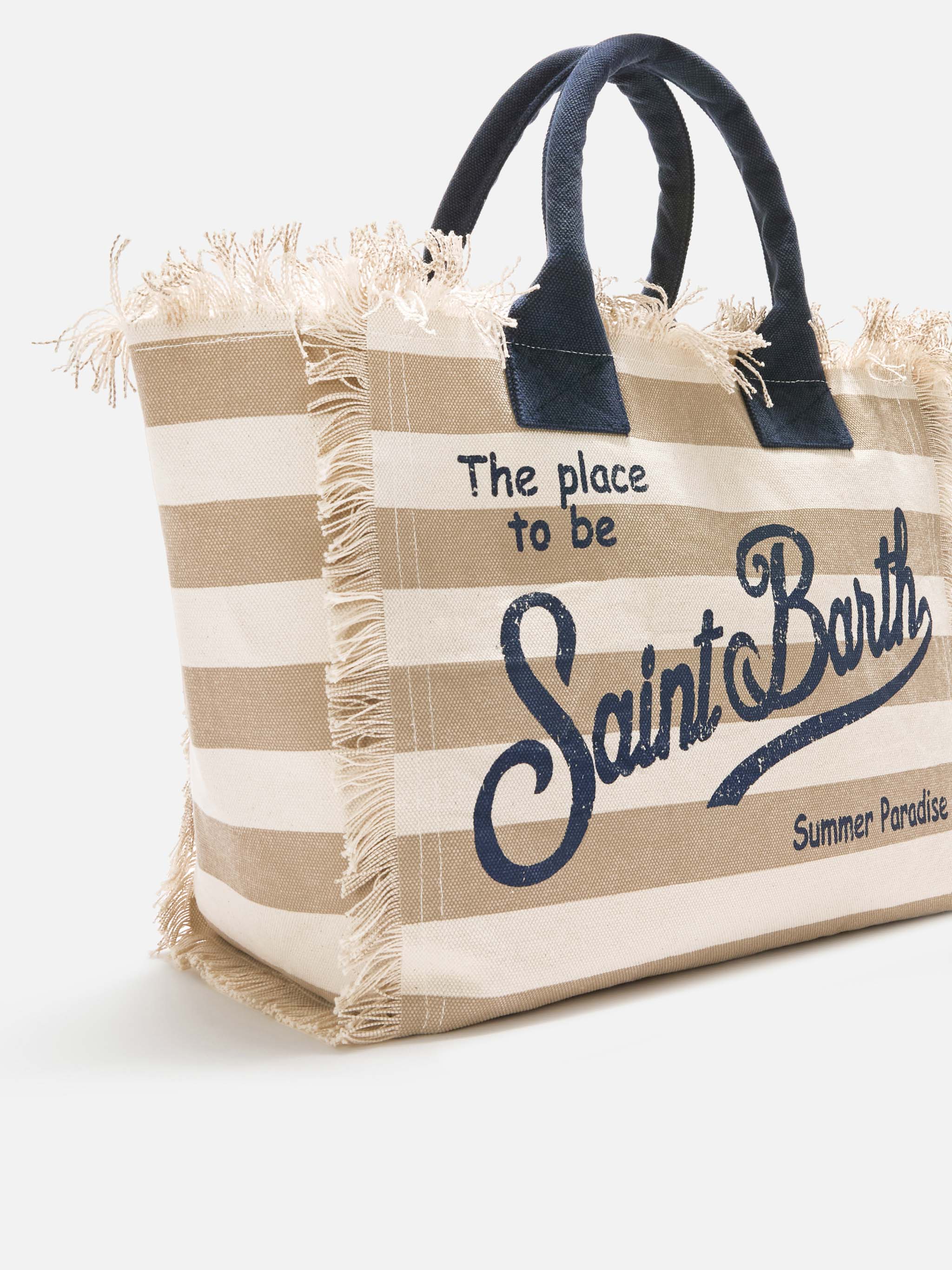 PORTO SEGRETO® - BORSA DA MARE IN COTONE BEIGE